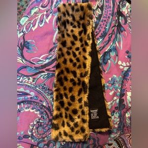 Leopard print winter scarf